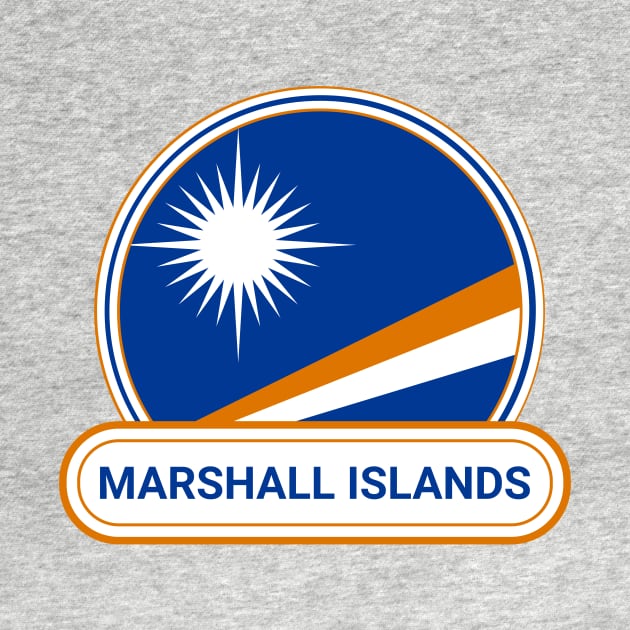 The Marshall Islands Country Badge - The Marshall Islands Flag by Yesteeyear